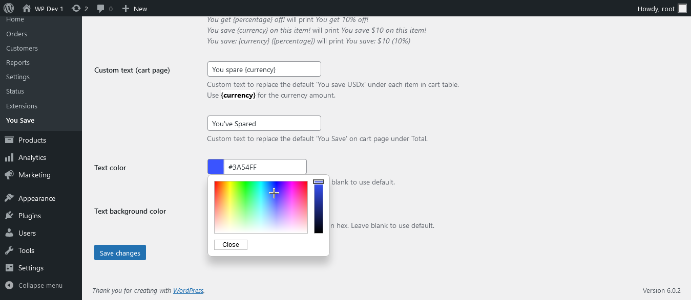 woocommerce you save plugin